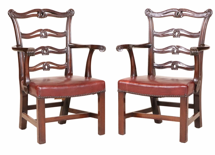 Pair of George III Style Mahogany Childs Chairs
