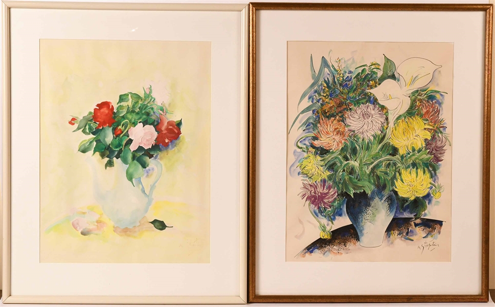 Two Watercolors, Marcel Saint-Martin