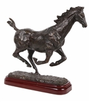 Bronze Galloping Horse on Stand