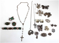 Sterling Silver and Mexican Silver Jewelry