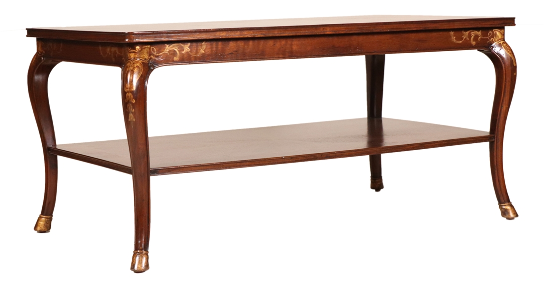 Neoclassical Style Parcel-Gilt Mahogany Low Table