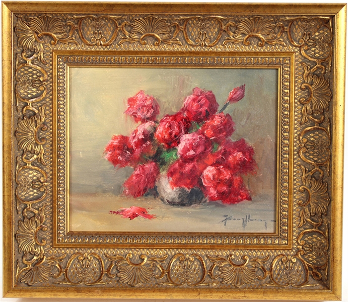 Oil on Artist Board, Floral Still Life