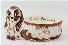 Rare Gloria Vanderbilt Spaniel Ceramic Dog Dish
