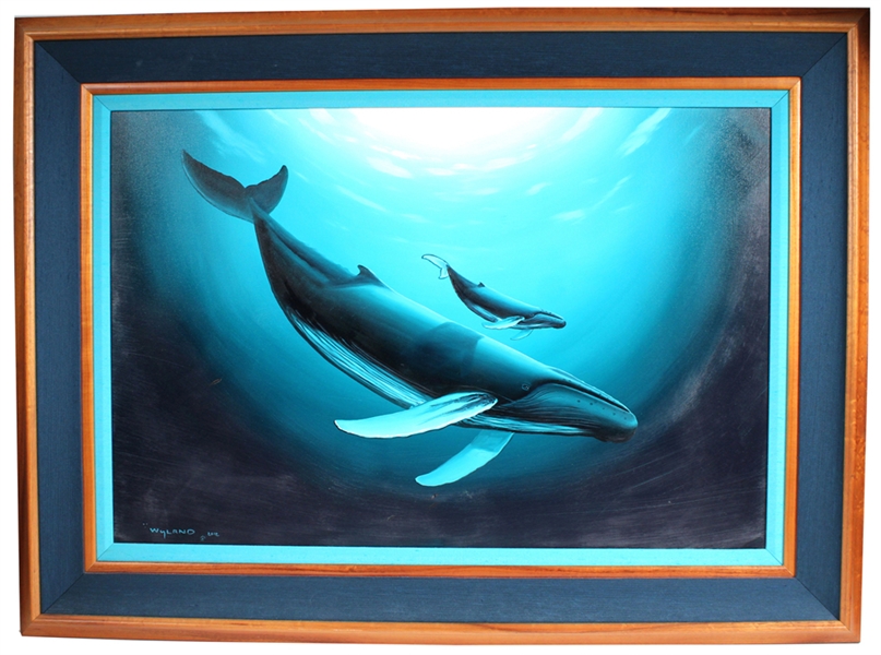 Robert Wyland, Oil on Canvas, Humpback Whale