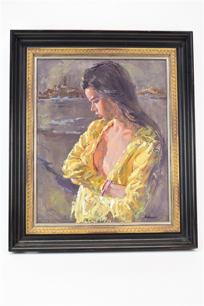 Frank Palmieri, Oil on Board, Young Woman
