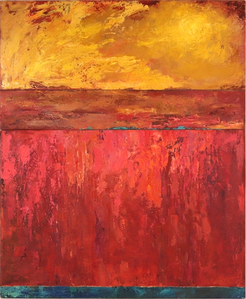 Valerie Heller, Oil on Wood, "Long Hot Summer"