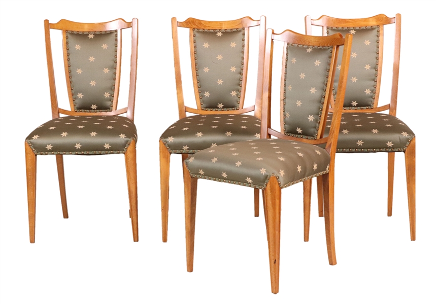 Four Neoclassical Style Cherrywood Side Chairs
