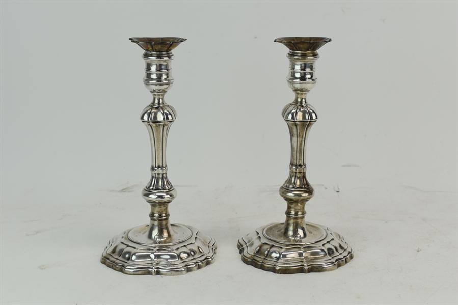 Pair of Tiffany & Co Sterling Silver Candlesticks