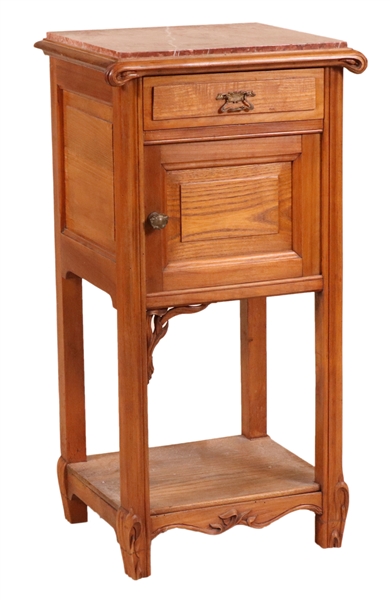 Art Nouveau Oak and Cherrywood Side Cabinet