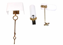 Three Modern Gold and Brass Wall Sconces