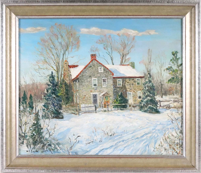 Walter Emerson Baum, "Stone House, Winter"