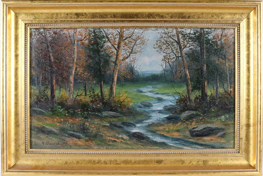 Victor Shearer, Oil on Canvas, Riverscape