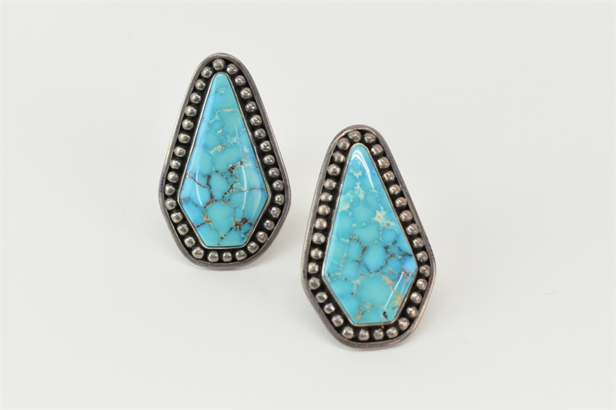 NEZ Navajo Sterling and Turquoise Earrings