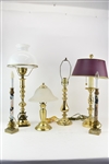 Assortment of Brass Table Lamps