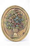 Large Floral Three Dimensional Wall Plaque