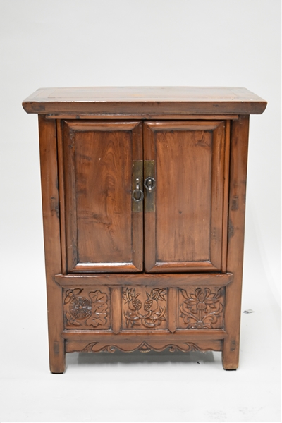 Vintage Asian Carved Hardwood Cabinet