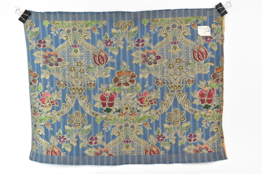 Vintage French Durea Damask Fabric Panel
