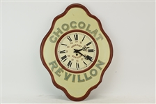 Vintage French Chocolat Revillon Wall Mount Clock