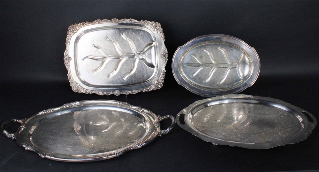 Large Oval Reed and Barton Silver Plated Tray