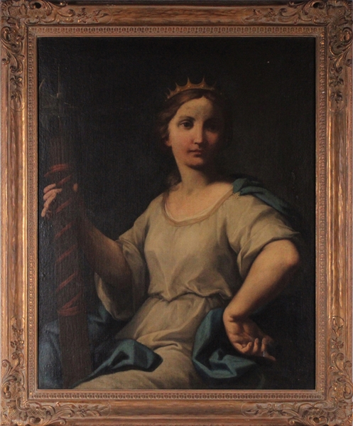 Oil on Canvas, Portrait of Female Warrior