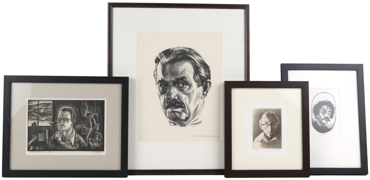 Four Etchings, Portraits of Artists