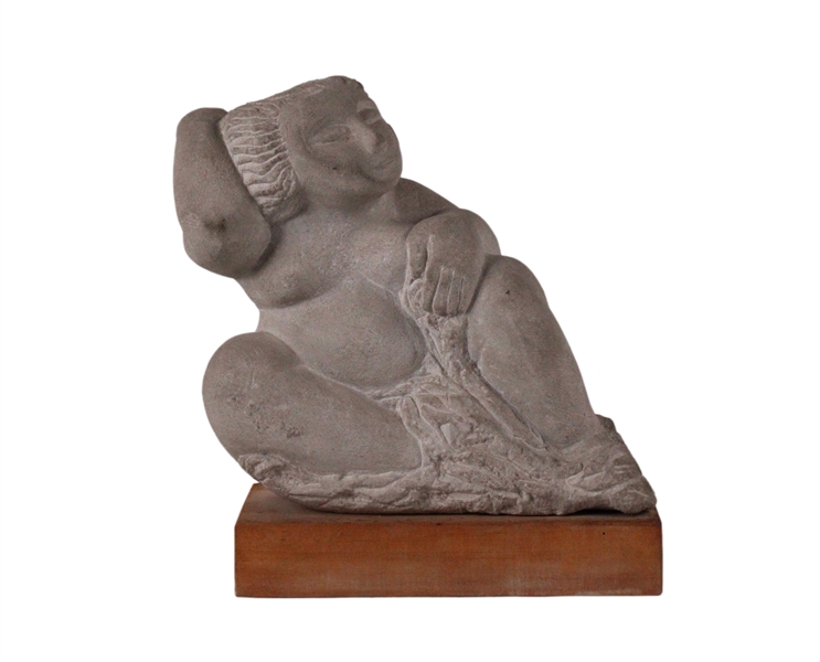Carved Stone Sculpture of a Female Figure