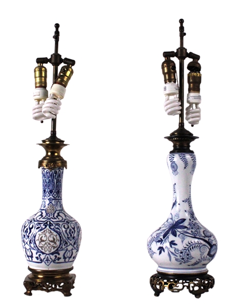 Two Asian Blue and White Vases