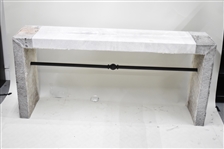 Large Modern Hide Covered Console Table
