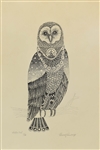 Edward Parenti, Lithograph, "Astro Owl"