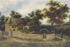 Oil on Canvas, Country Farmhouse