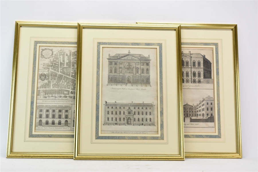 Three Antique Architectural Engravings