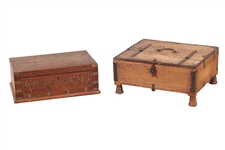 Two Decorated Wooden Boxes