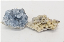 Fluorite and Celestite Cluster Specimens