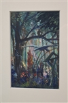 Watercolor of Jungle Scene with Monkeys 
