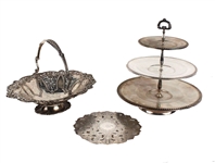 Silver Plated Three Tier Pastry Stand