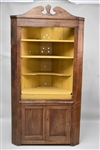 Antique Pine Country Corner Cabinet