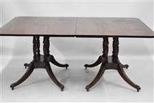 Classical Style Double Pedestal Dining Table