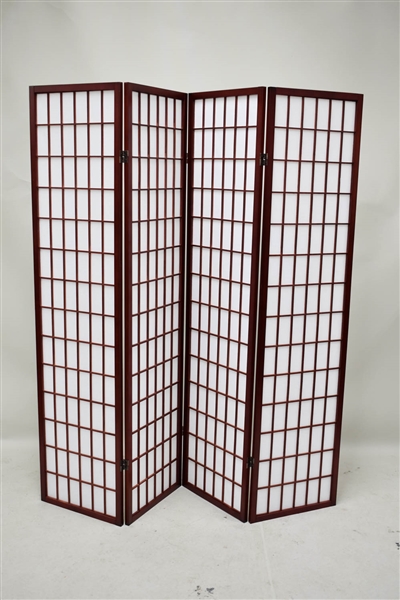 Asian Style 4 Panel Dressing Screen