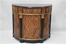 Neoclassical Style Marble Top Side Cabinet