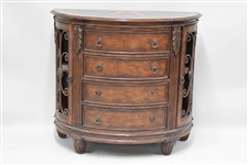 Neoclassical Style Demi Lune Side Cabinet