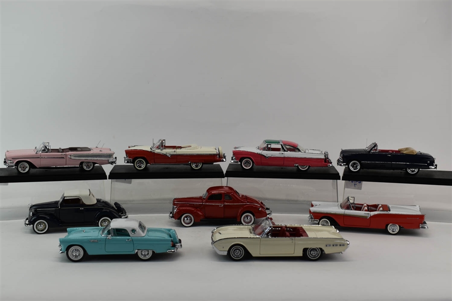 Lot of 9 Classic Ford 1940s-1960s Model Cars 