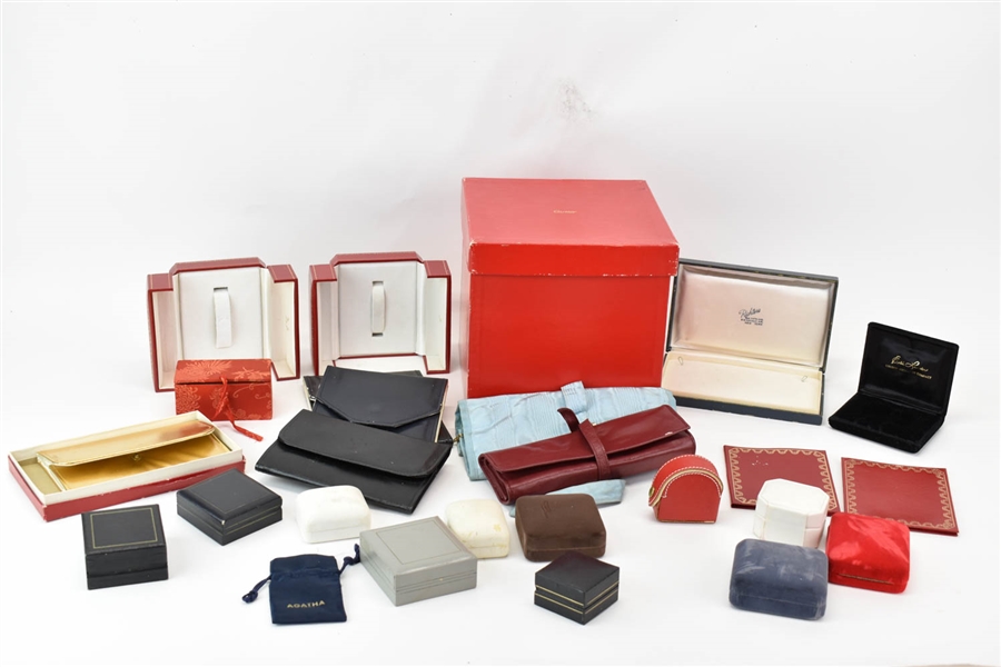 Group of Assorted Jewelry Boxes and Pouches