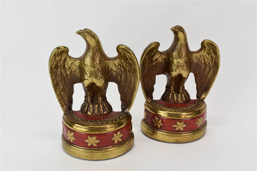 Pair of Gilt Painted Eagle Form Book Ends