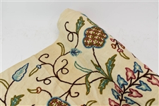 Scalamandre Floral Crewel Fabric Roll