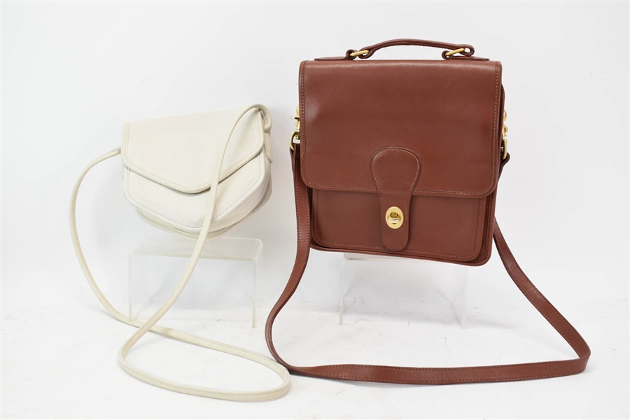 Group of Two Vintage Coach Leather Handbags