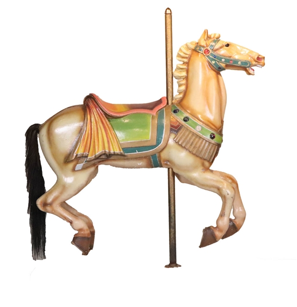 Outside Row Jumper Carousel Horse, After Illions