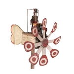 Carved and Painted Wood and Metal Whirligig