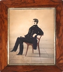 Watercolor on Paper, Seated Gentleman