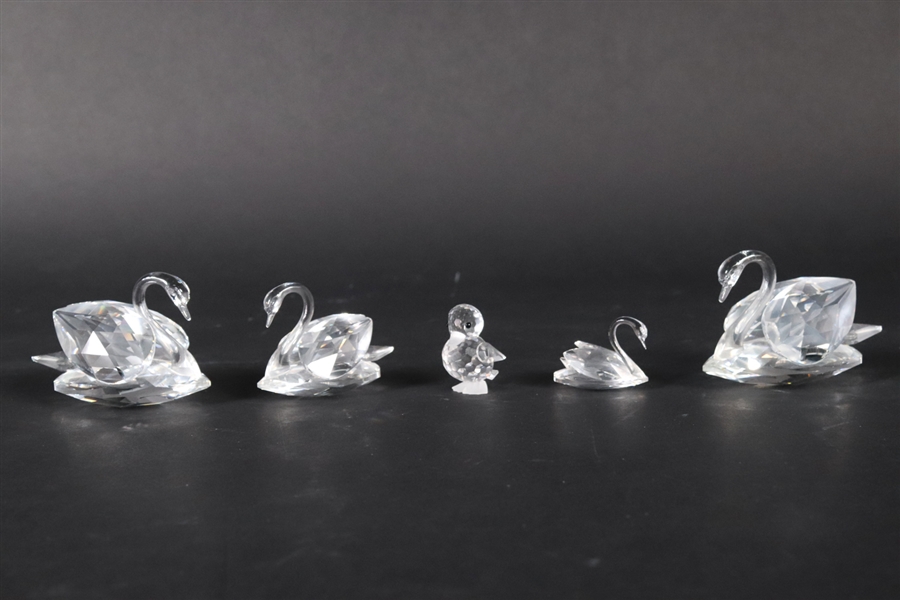 Five Swarovski Crystal Figurines