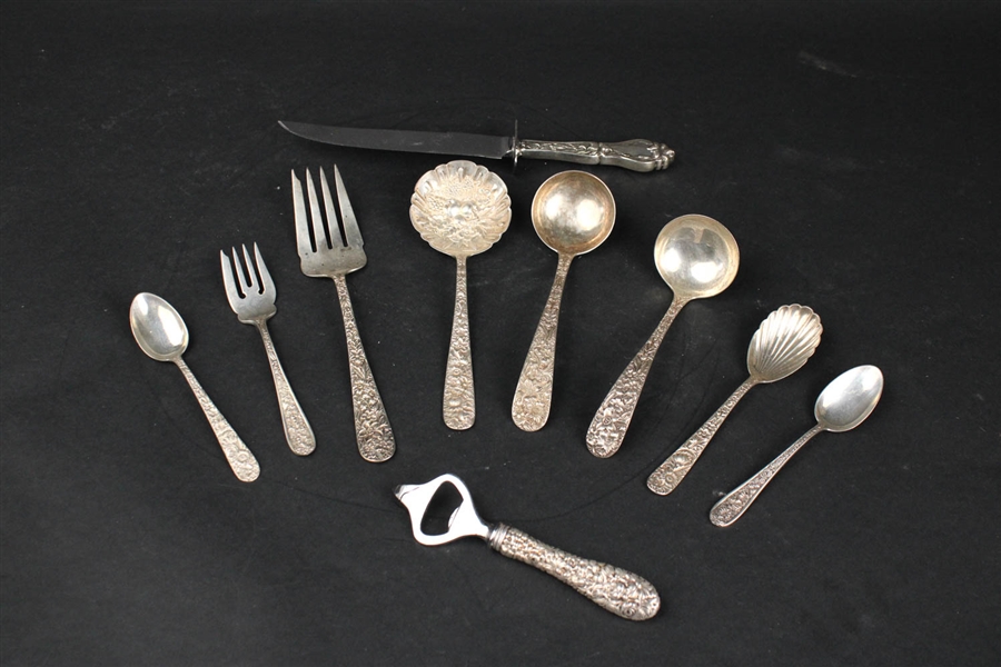 Seven Assorted Silver Serving Pieces